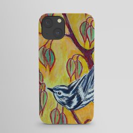Black and White Warbler iPhone Case