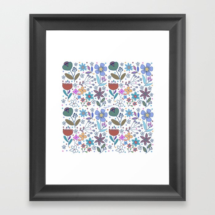 Symphony of Flowers Framed Art Print