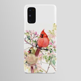 Cardinal Birds and Spring, cardinal bird design Android Case