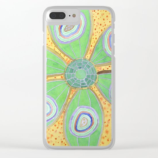 Glamourous Succulent with Rings Clear iPhone Case