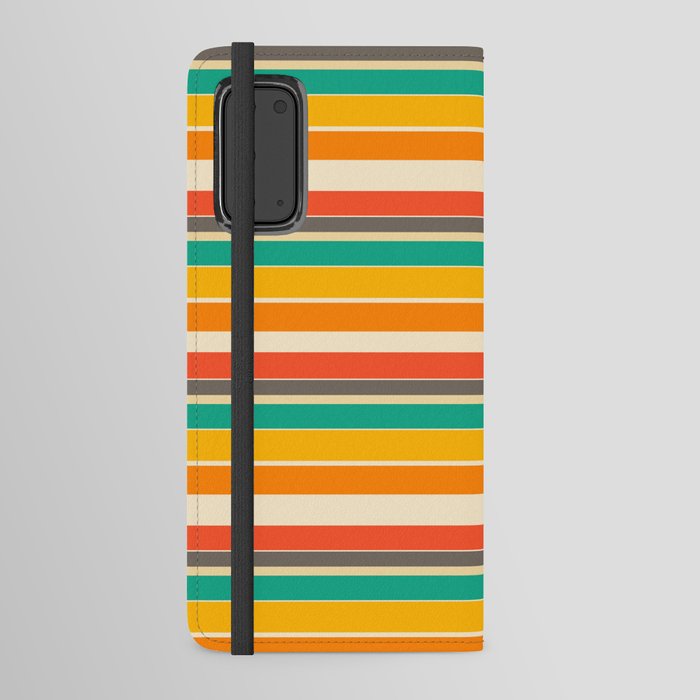 Retro 70S Stripes 1 Android Wallet Case