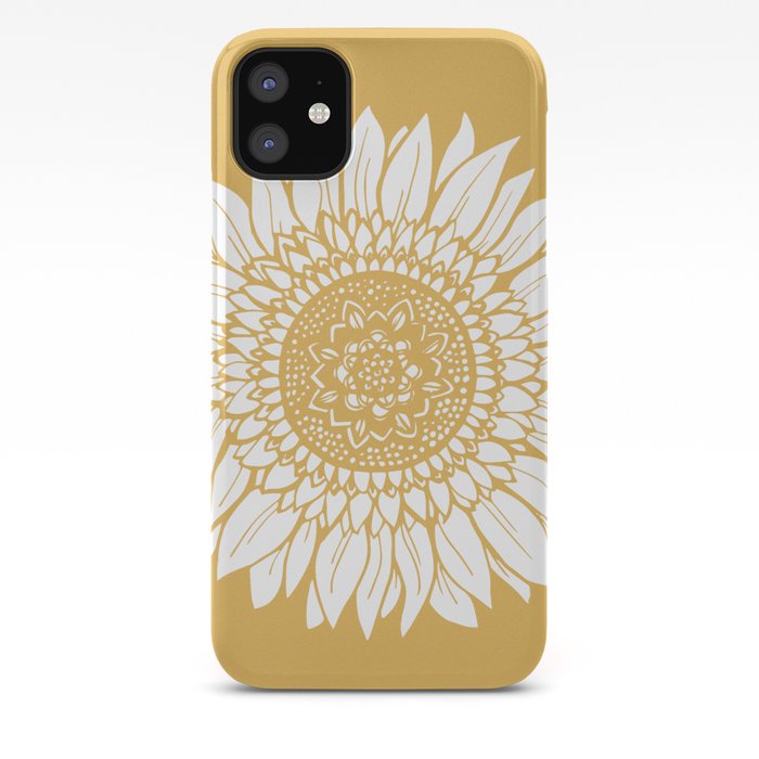 Yellow Sunflower Drawing Iphone Case By Aterkaderk Society6