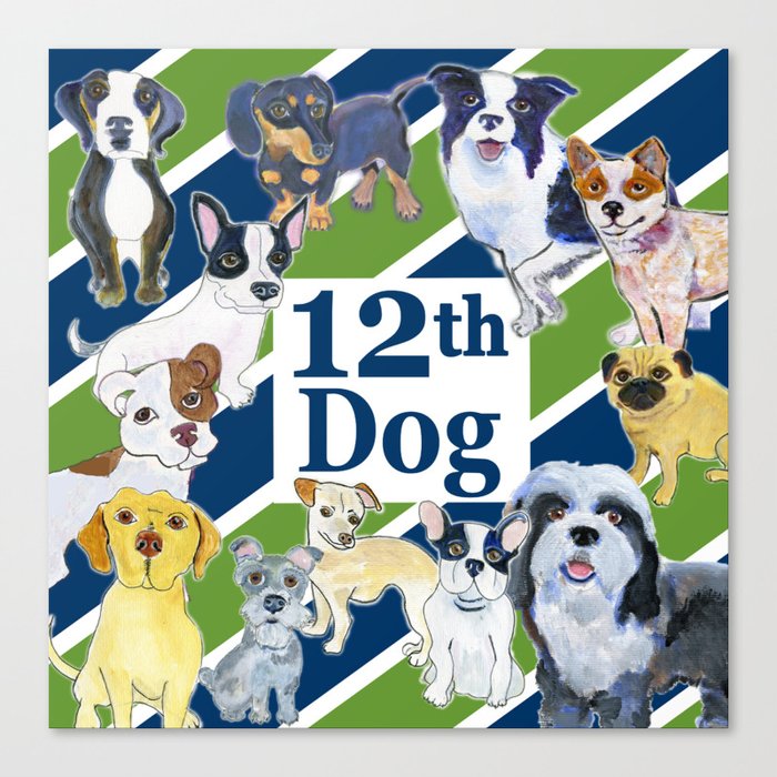 12th dog Canvas Print