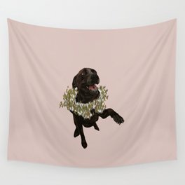 Lincoln the Lab in Pink Wall Tapestry