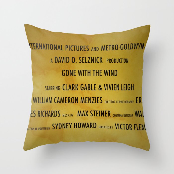 Gone with the... cast & crew Throw Pillow