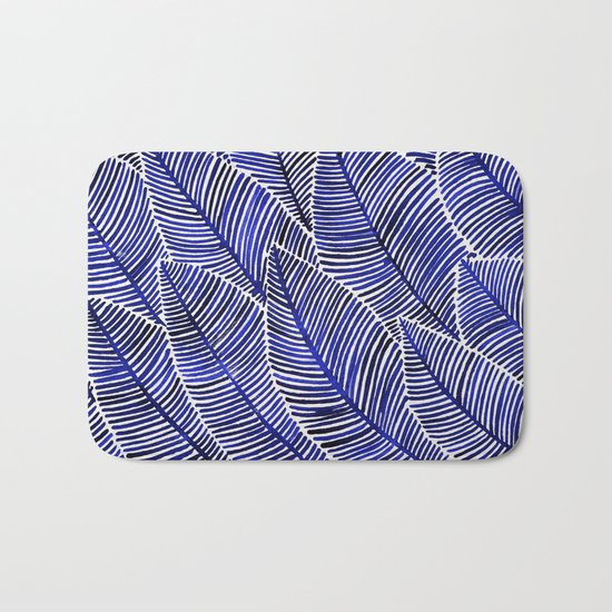 Tropical Navy Bath Mat