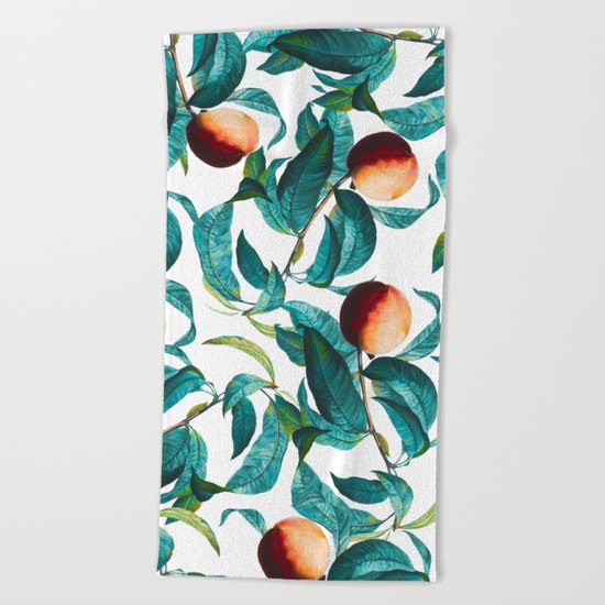 Fruit and Leaf Pattern Beach Towel