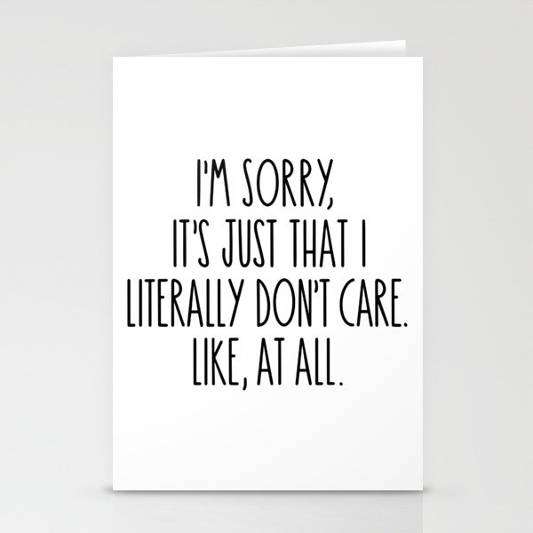Funny Sarcastic Saying Stationery Cards