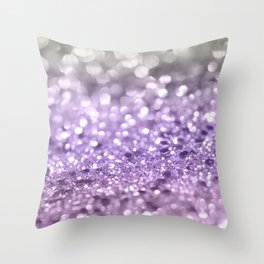 Purple Lavender Glitter #1 (Faux Glitter) #shiny #decor #art #society6 Throw Pillow