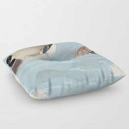 Two Ducks by Hashiguchi Goyo Floor Pillow