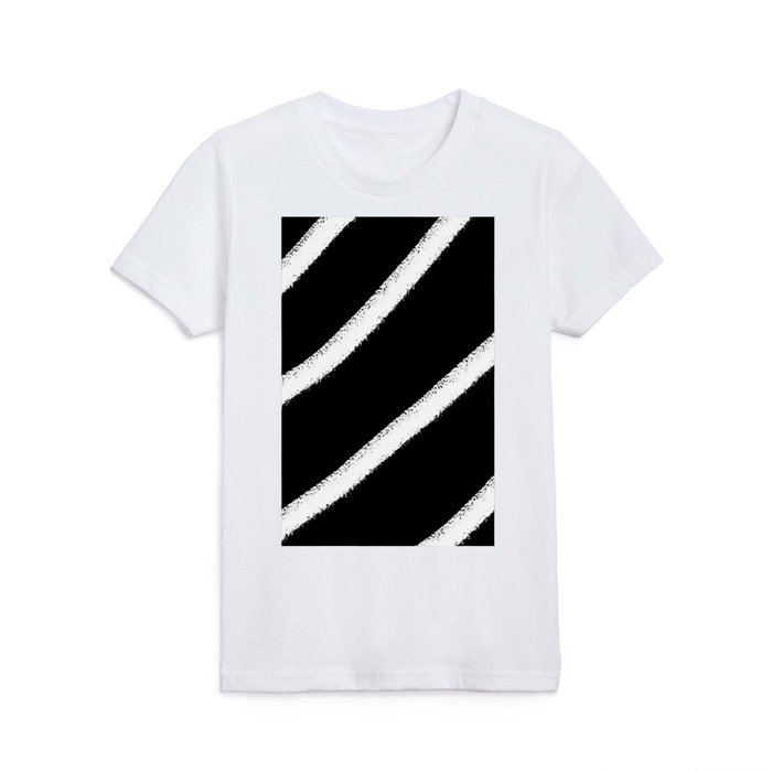Black and white stripes 3 Kids T Shirt