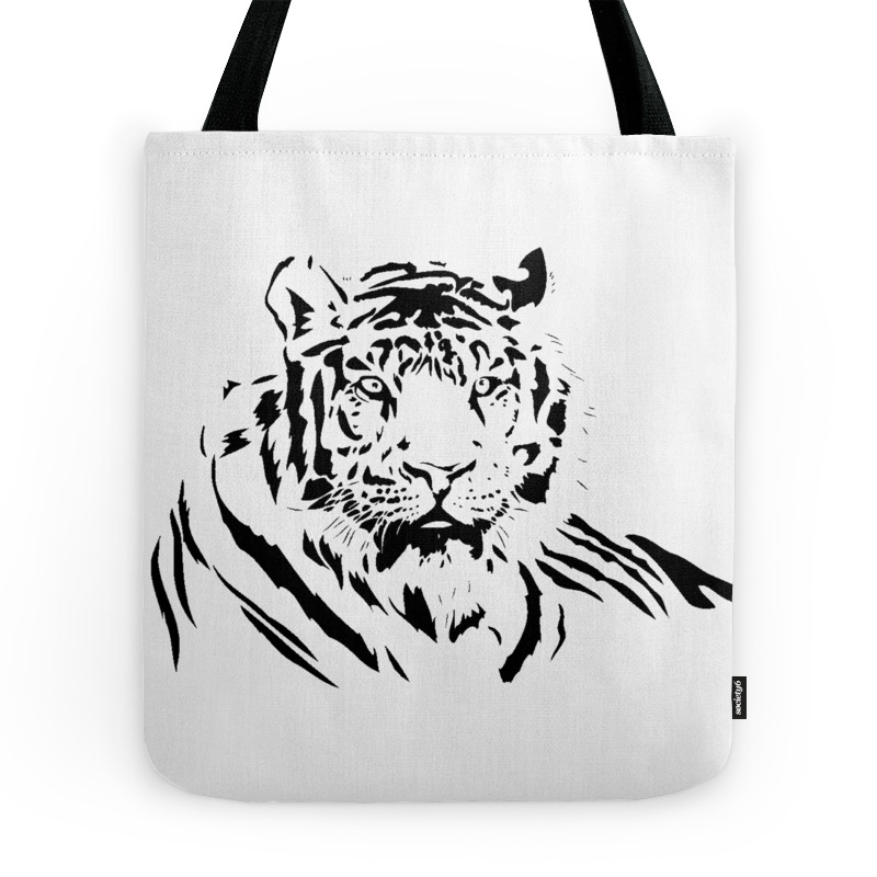 White Tiger Tote Bag by imagenaction