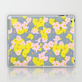 Pastel Spring Flowers On Green Laptop Skin