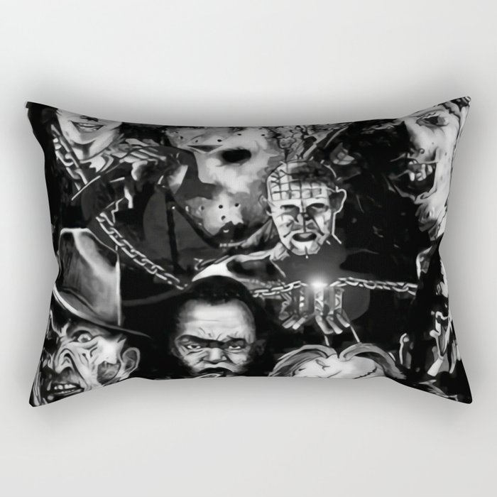 Horror Movie Collage  Rectangular Pillow