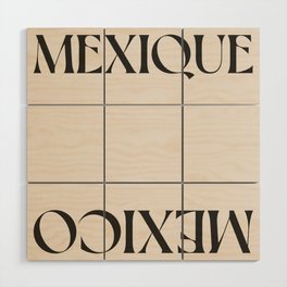Mexico summer travel Print | Beach Holiday | Black and white Mexique Wood Wall Art