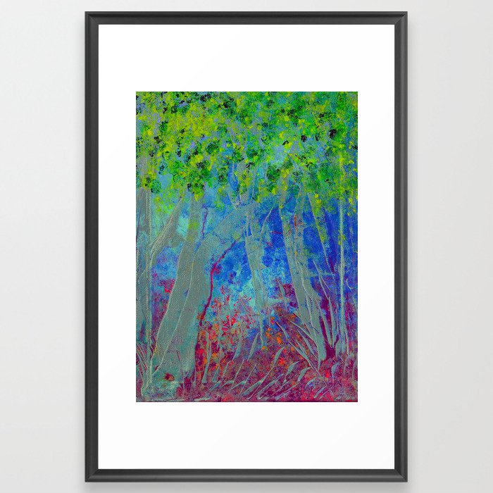 Psychedelic trees Framed Art Print
