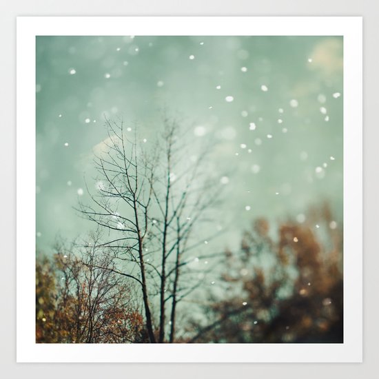 First Snowfall Art Print