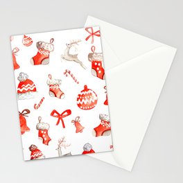 Christmas and New Year holidays. Pattern. Great amazing Christmas set. Stationery Cards