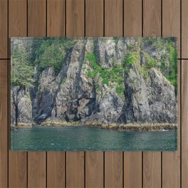 Early Morning Fog - Resurrection Bay, Kenai Fjords National Park, Alaska Outdoor Rug