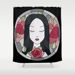Madeline (Edgar Allan Poe) - Stained Glass Shower Curtain