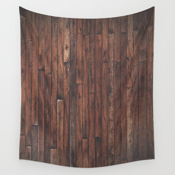 Cherry Stained Wood Barn Board Texture Wall Tapestry By