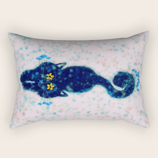 Black cat Rectangular Pillow
