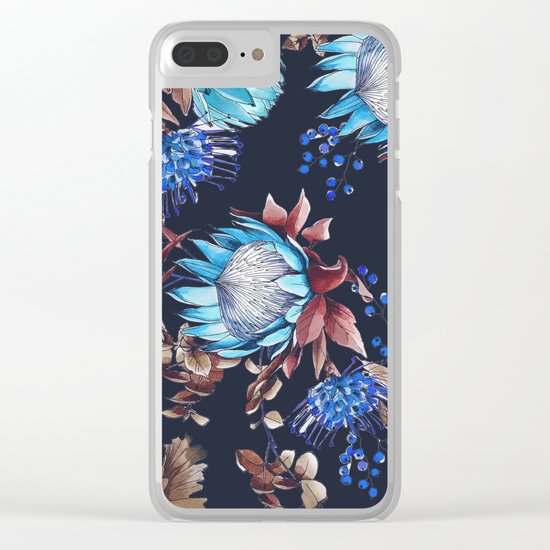 King protea flowers Clear iPhone Case