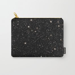 black glitter night  Carry-All Pouch | Sparkly, Shine, Foil, Metallic, Graphicdesign, Trendy, Luxury, Sparkle, Bright, Pattern 