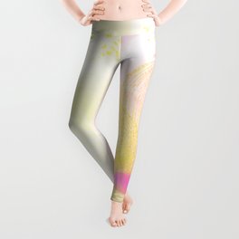 Ethereal Floral Art Lily & Gold With Drops Of Light Photo & Illustration Design Leggings