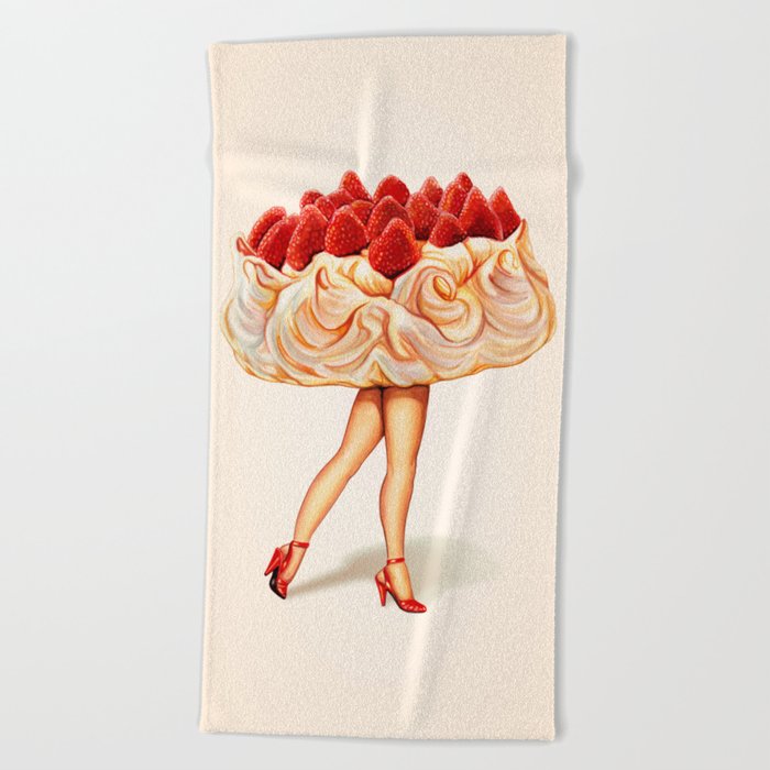 Cake Girl - Pavlova Beach Towel