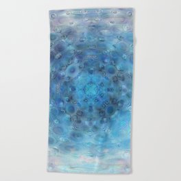 Pool of Frosted Ice Petals Beach Towel