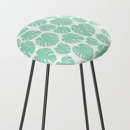 Monstera - Mint Green and White Counter Stool