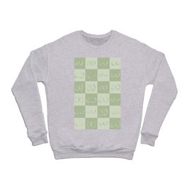Sage Green Checker Boobs Crewneck Sweatshirt