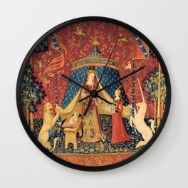 The Lady and The Unicorn by Old Master Wall Clock