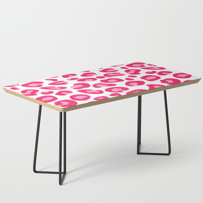 Pink Leopard Print Coffee Table