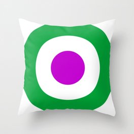 Green and Purple Mod - Retro Target Throw Pillow