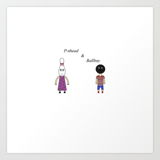 Pinhead & Ballboy In Color Art Print