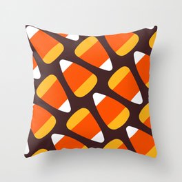 Candy Corn pattern Throw Pillow