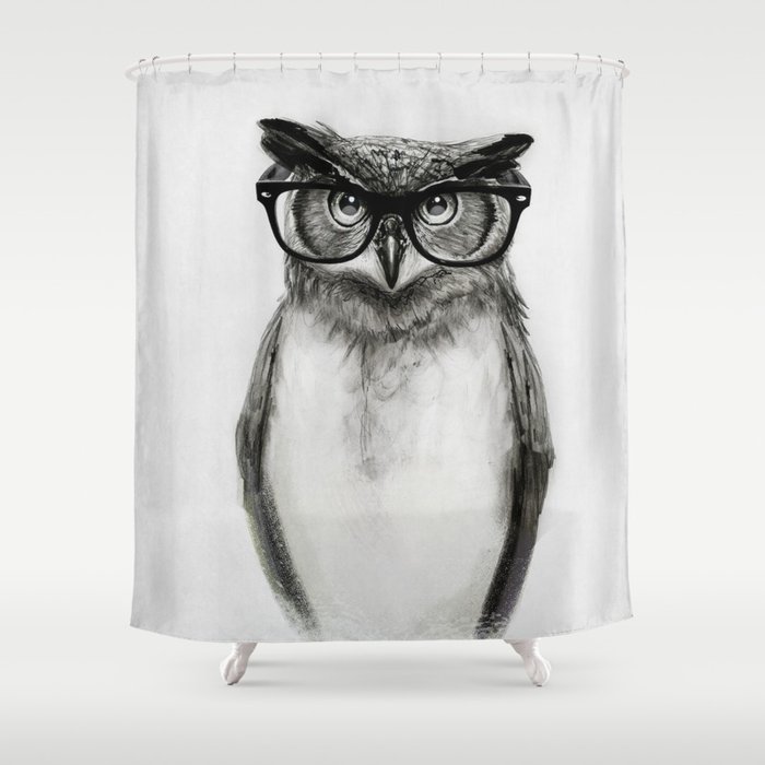 Mr Owl Shower Curtain By Isaiahstephens Society6 Mr Owl Shower Curtain