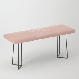 I Love Love - Jazz Age Pink Pastel colors modern abstract illustration  Bench