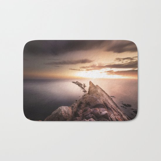 Sunset Coast, Waves and Rocks Bath Mat