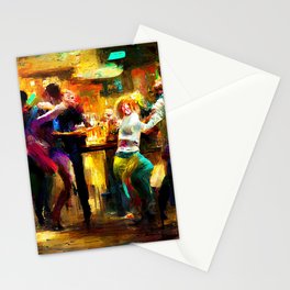 Dancing in a bar Stationery Card