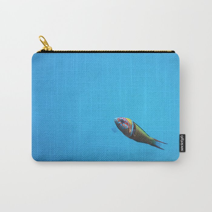 Ornate Wrasse (Thalassoma Pavo) Colorful Fish Underwater Carry-All Pouch