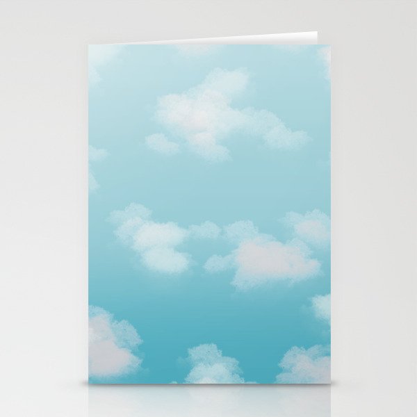 Beautiful Blue Sky with clouds Stationery Cards