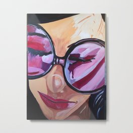 Rose Colored Glasses Metal Print