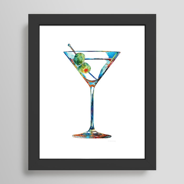 Fun Martini Art - Happy Hour - Sharon Cummings Painting by Sharon Cummings  - Fine Art America