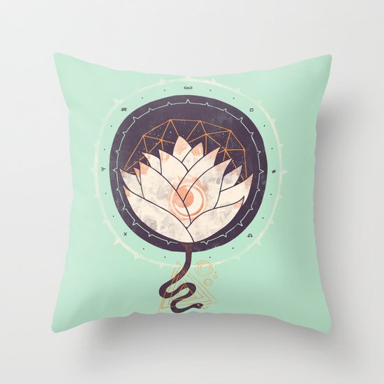 Lotus Throw Pillow