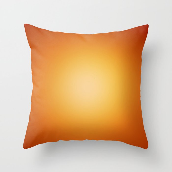 Orb Gradient // Amber Throw Pillow