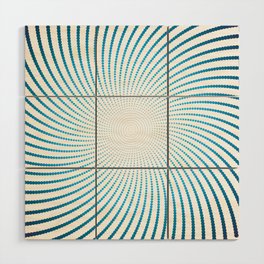 Circular Blue Spinning Infinity. Wood Wall Art