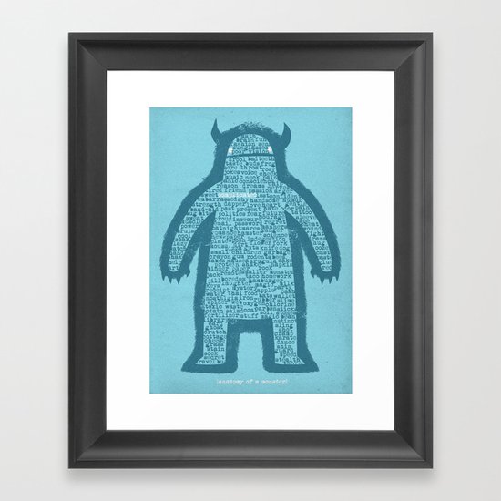 Anatomy of a Monster Framed Art Print